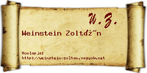 Weinstein Zoltán névjegykártya